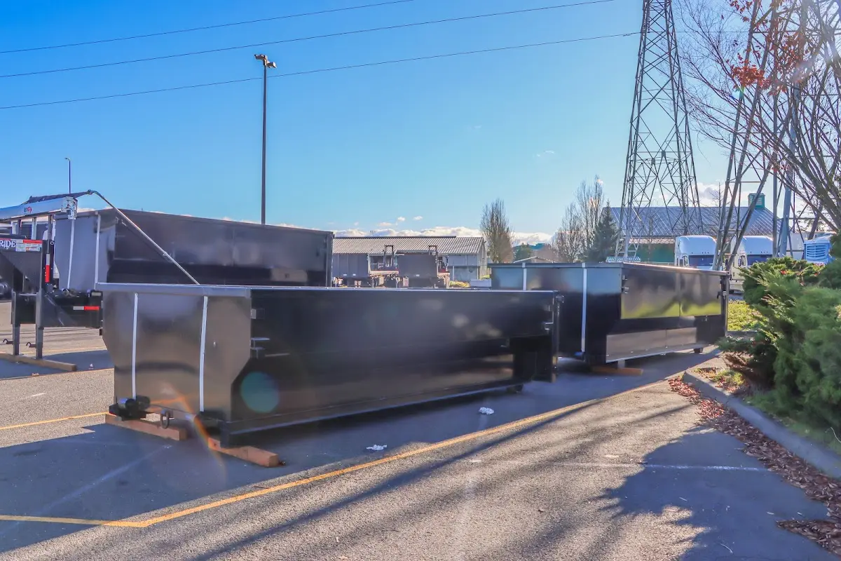 Roll-off dumpster ready for waste disposal at job site for Construction Dumpster Rental in Avondale